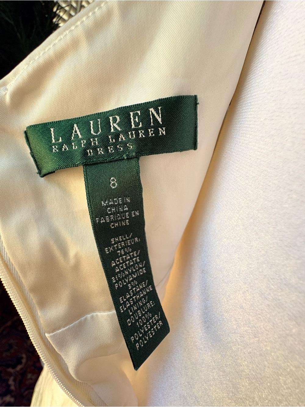 Lauren Ralph Lauren Cream Tiered Cocktail Dress - Picture 3 of 8